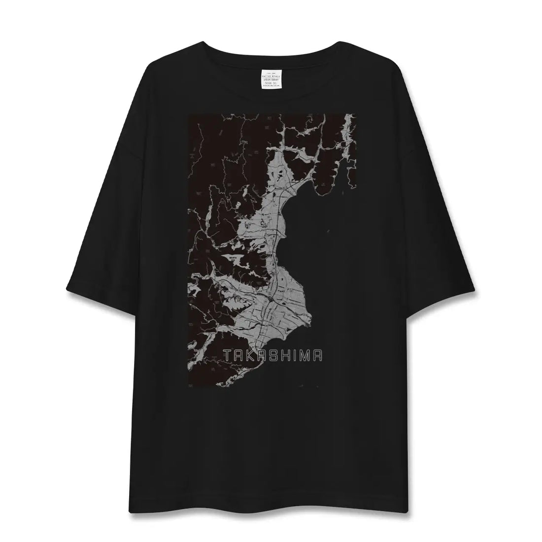【高島(滋賀県)】地図柄ビッグシルエットTシャツ