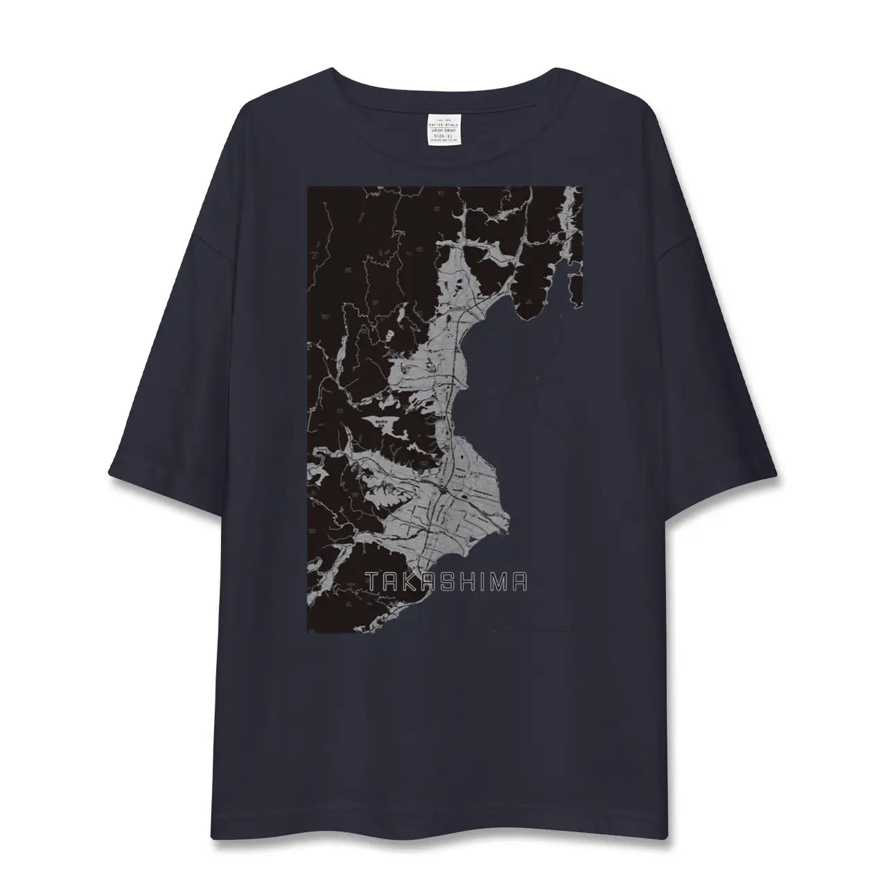 【高島(滋賀県)】地図柄ビッグシルエットTシャツ