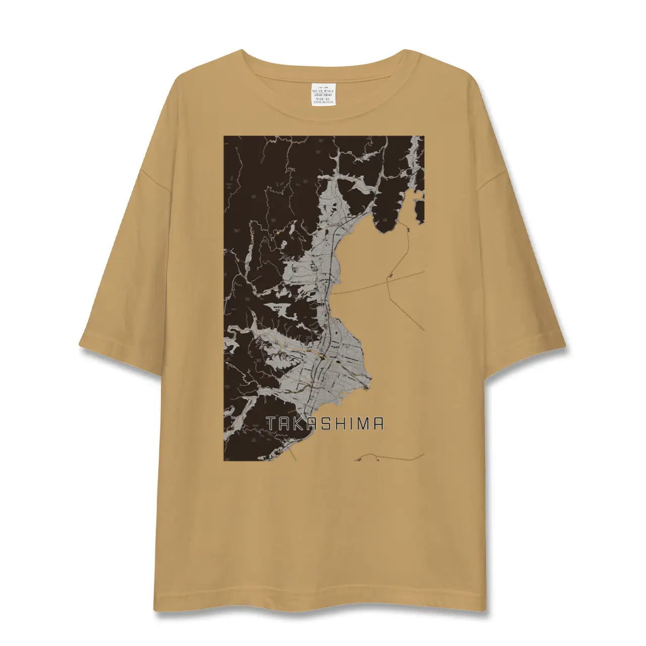 【高島(滋賀県)】地図柄ビッグシルエットTシャツ