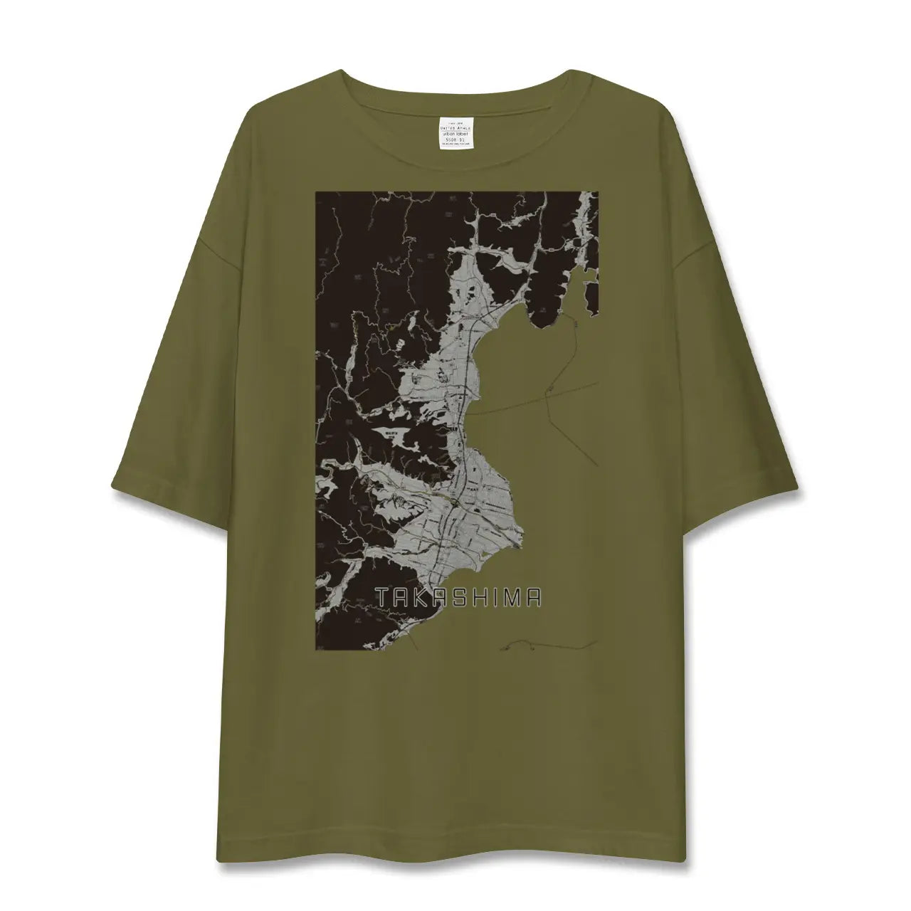 【高島(滋賀県)】地図柄ビッグシルエットTシャツ