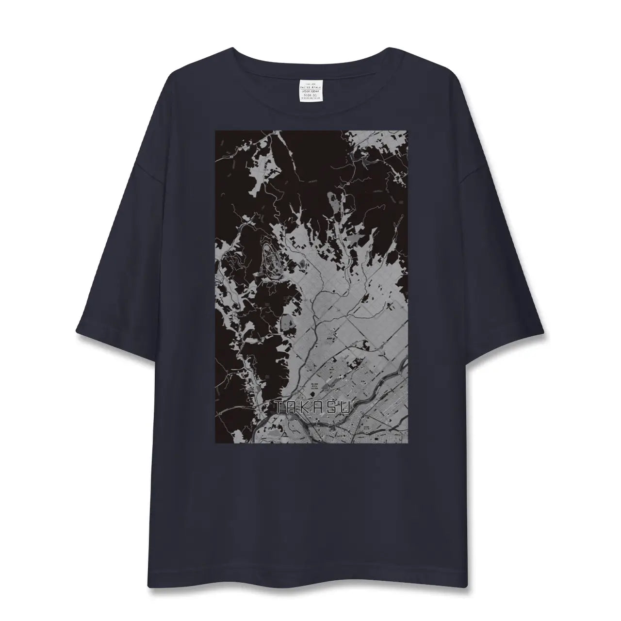【鷹栖(北海道)】地図柄ビッグシルエットTシャツ