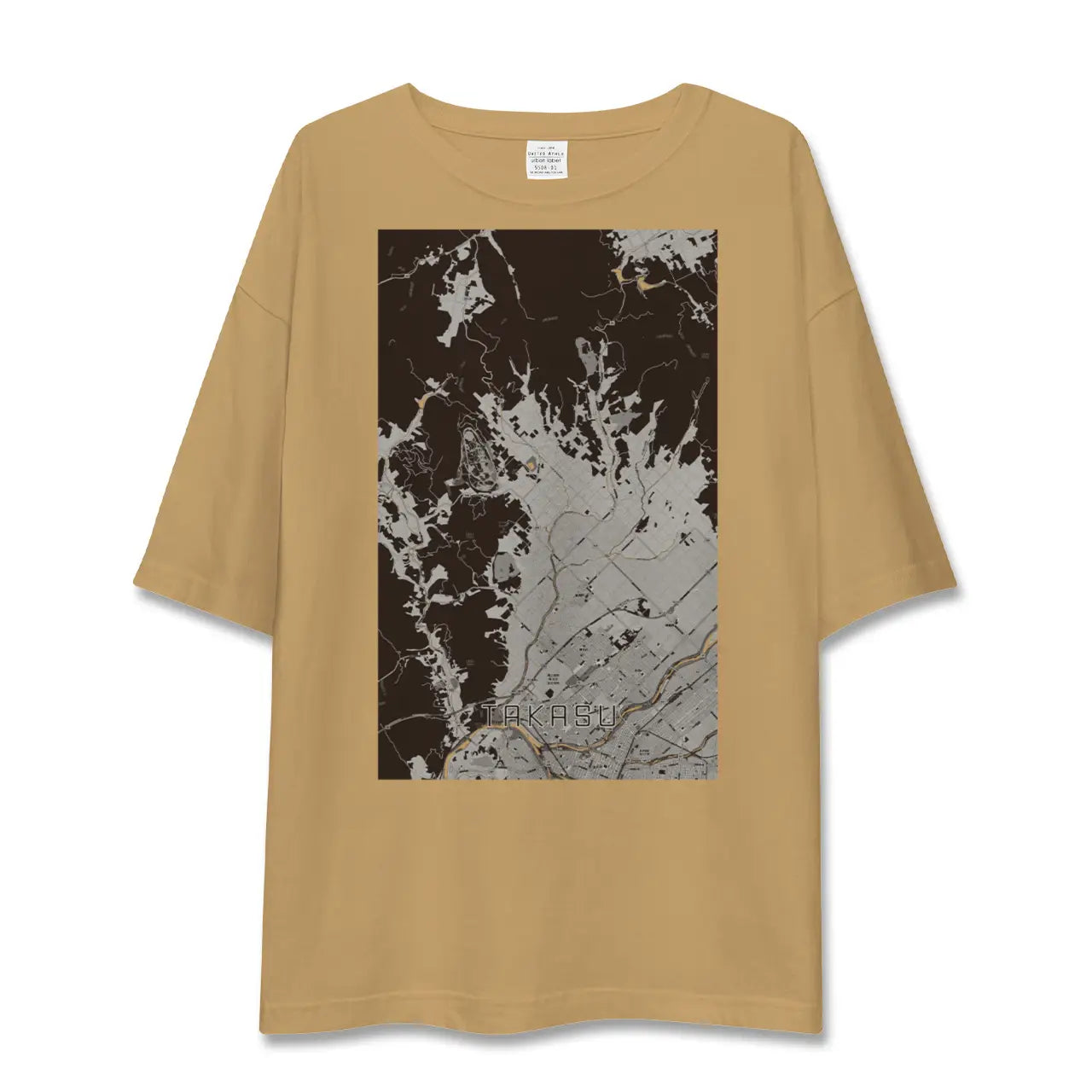【鷹栖(北海道)】地図柄ビッグシルエットTシャツ