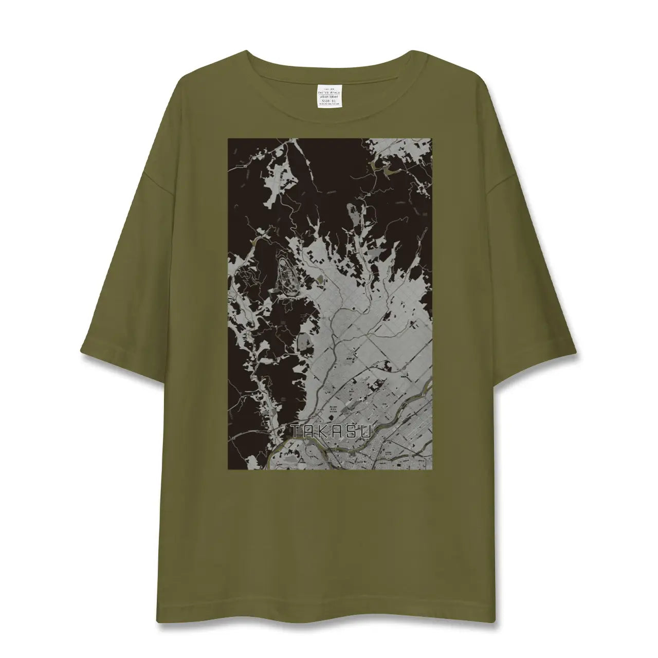【鷹栖(北海道)】地図柄ビッグシルエットTシャツ