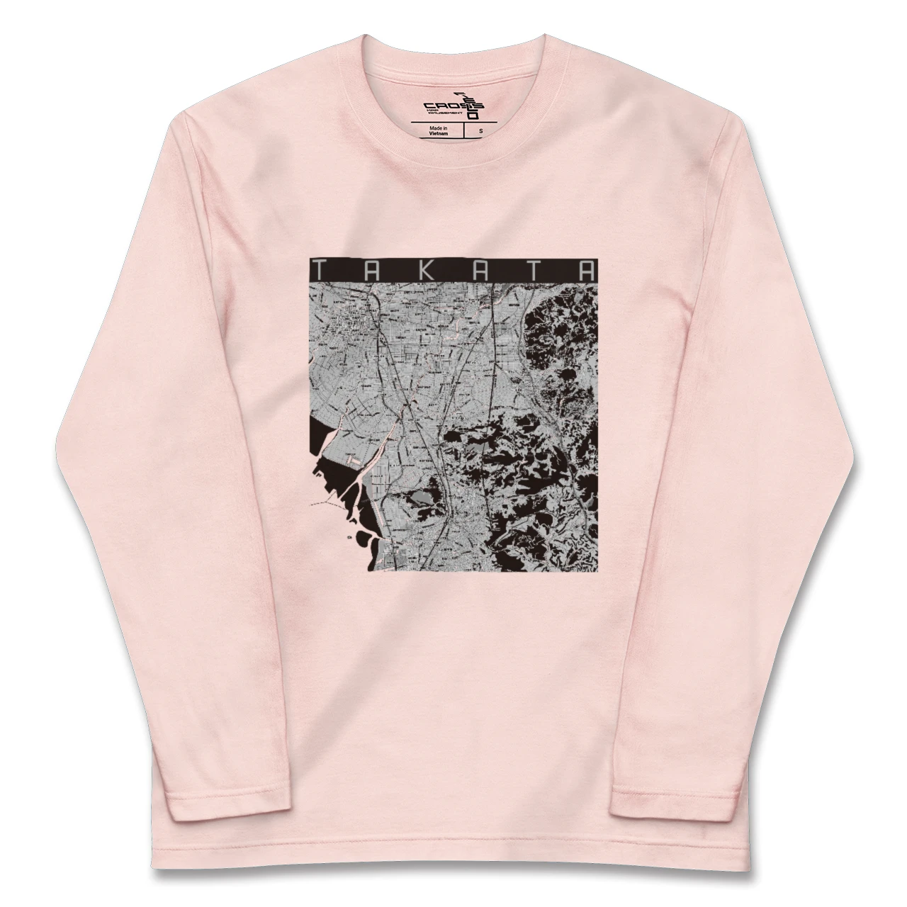 【高田(福岡県)】地図柄ロングスリーブTシャツ