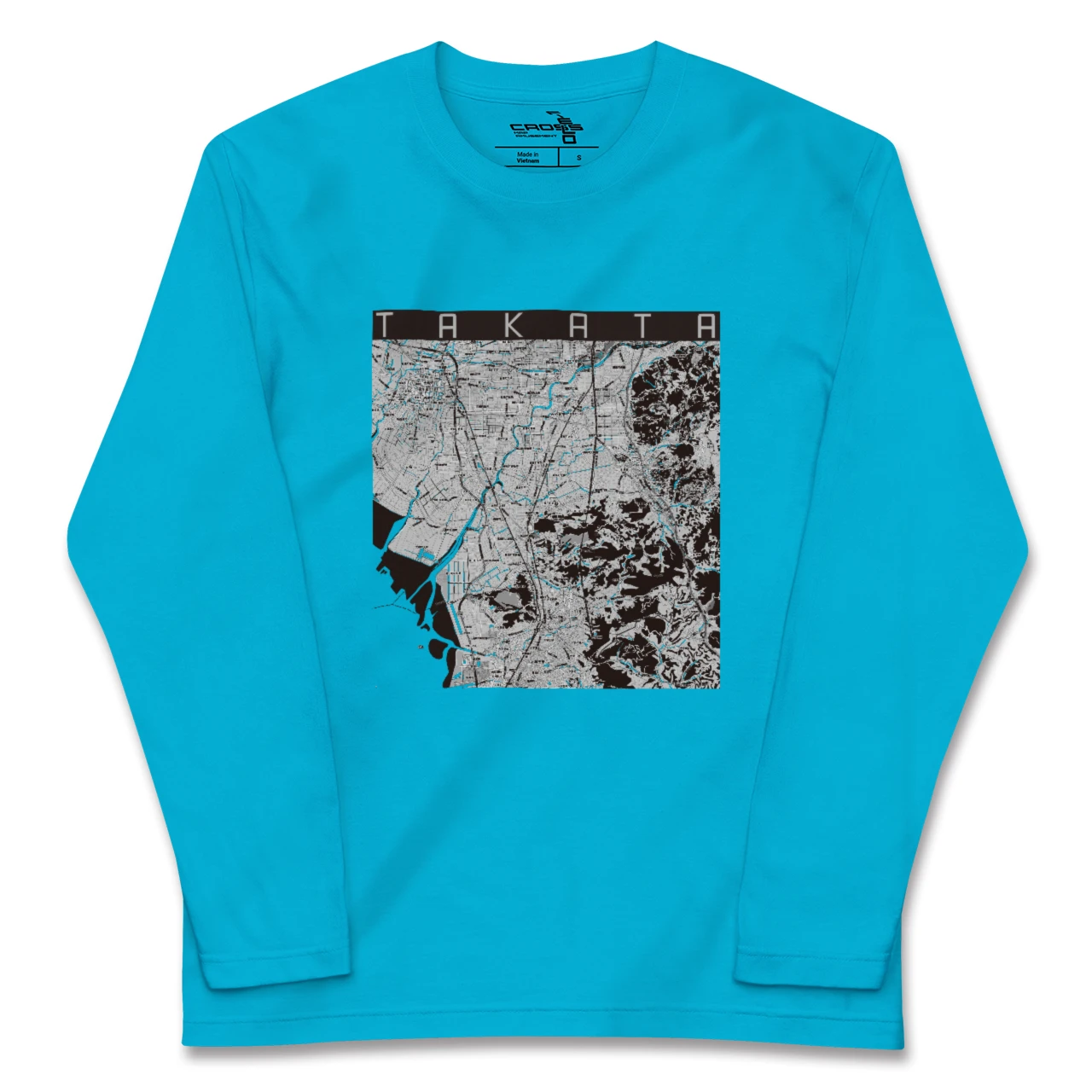 【高田(福岡県)】地図柄ロングスリーブTシャツ