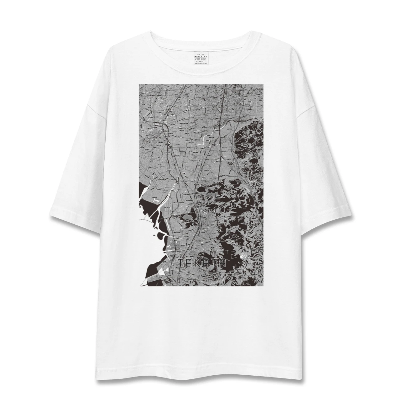 【高田(福岡県)】地図柄ビッグシルエットTシャツ