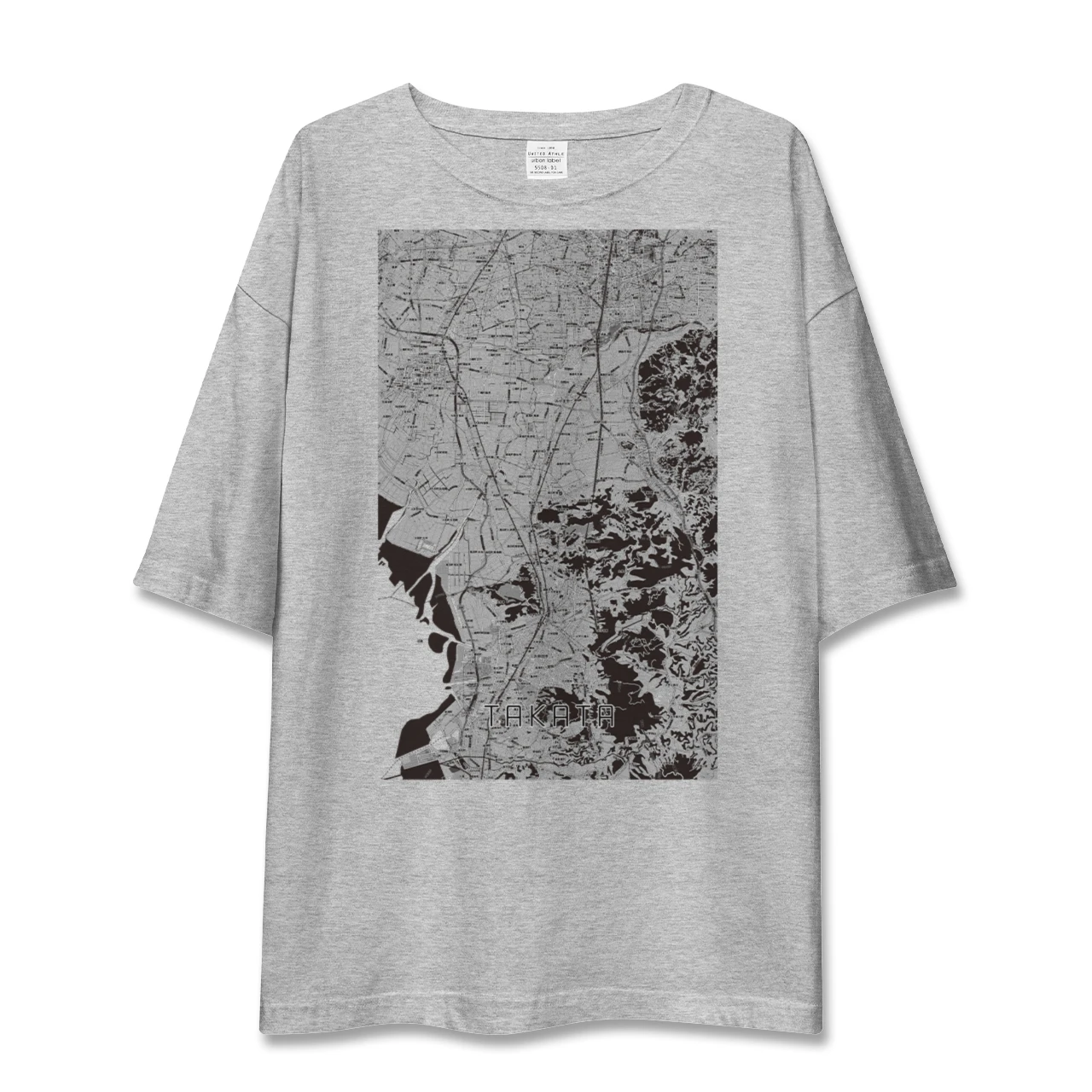【高田(福岡県)】地図柄ビッグシルエットTシャツ
