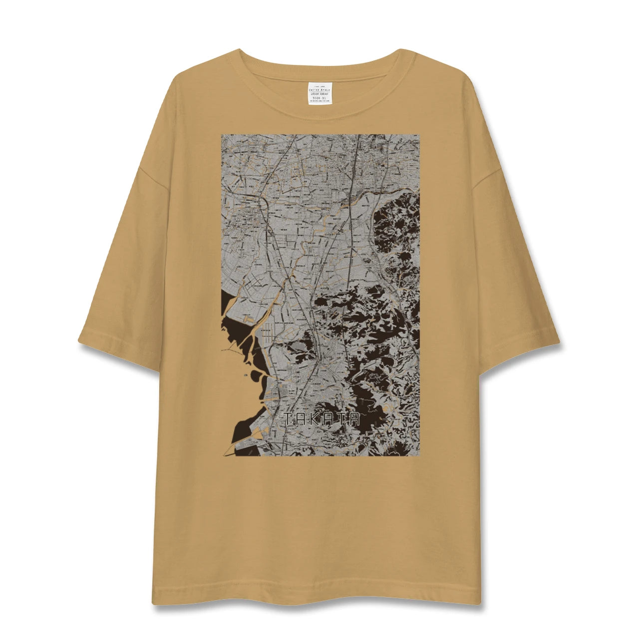 【高田(福岡県)】地図柄ビッグシルエットTシャツ