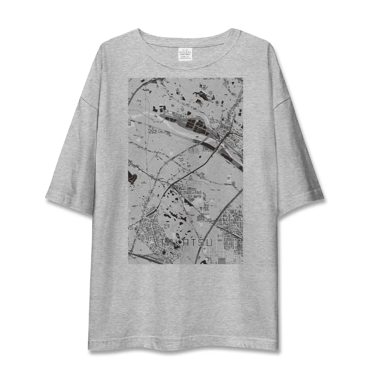 【高津(神奈川県)】地図柄ビッグシルエットTシャツ