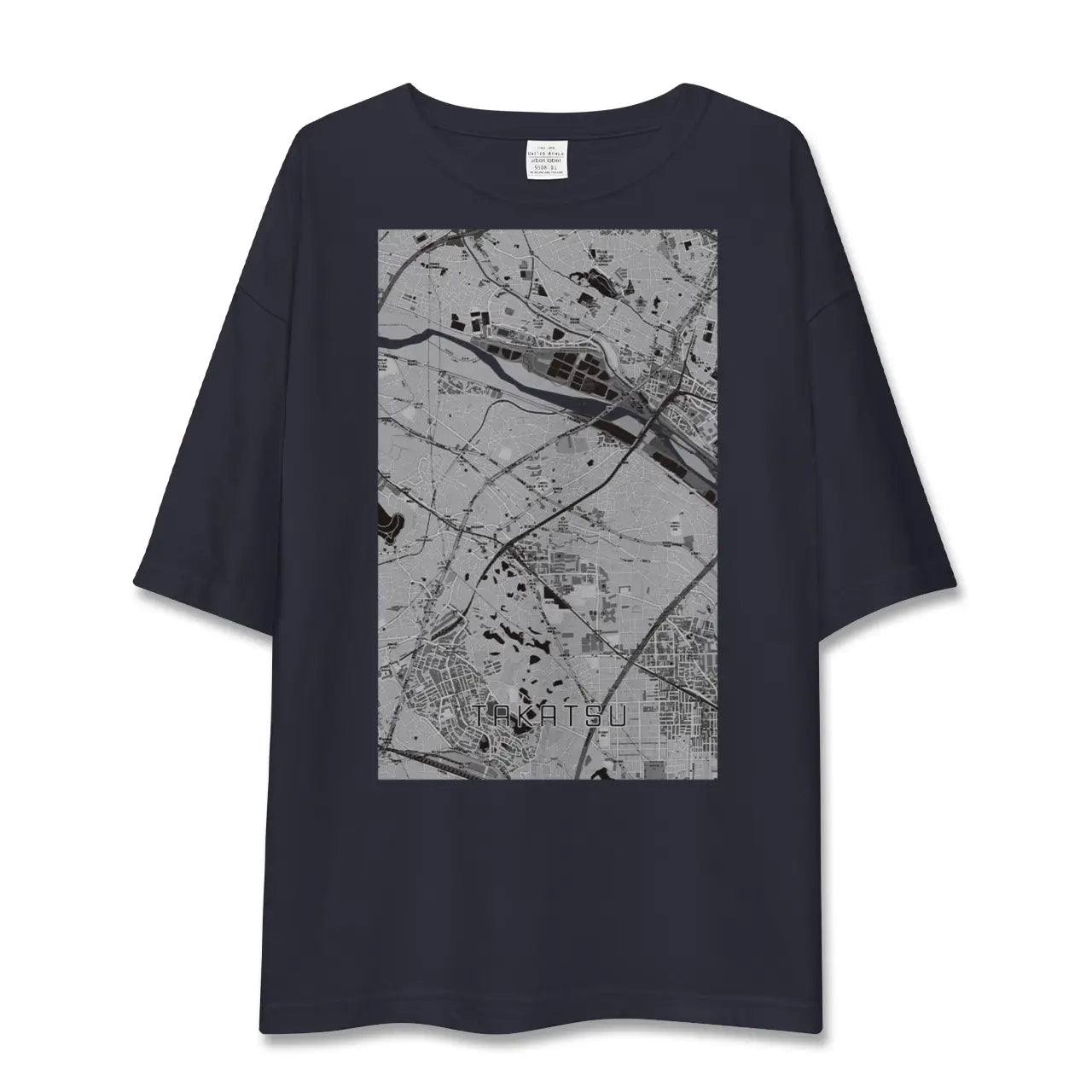 【高津(神奈川県)】地図柄ビッグシルエットTシャツ