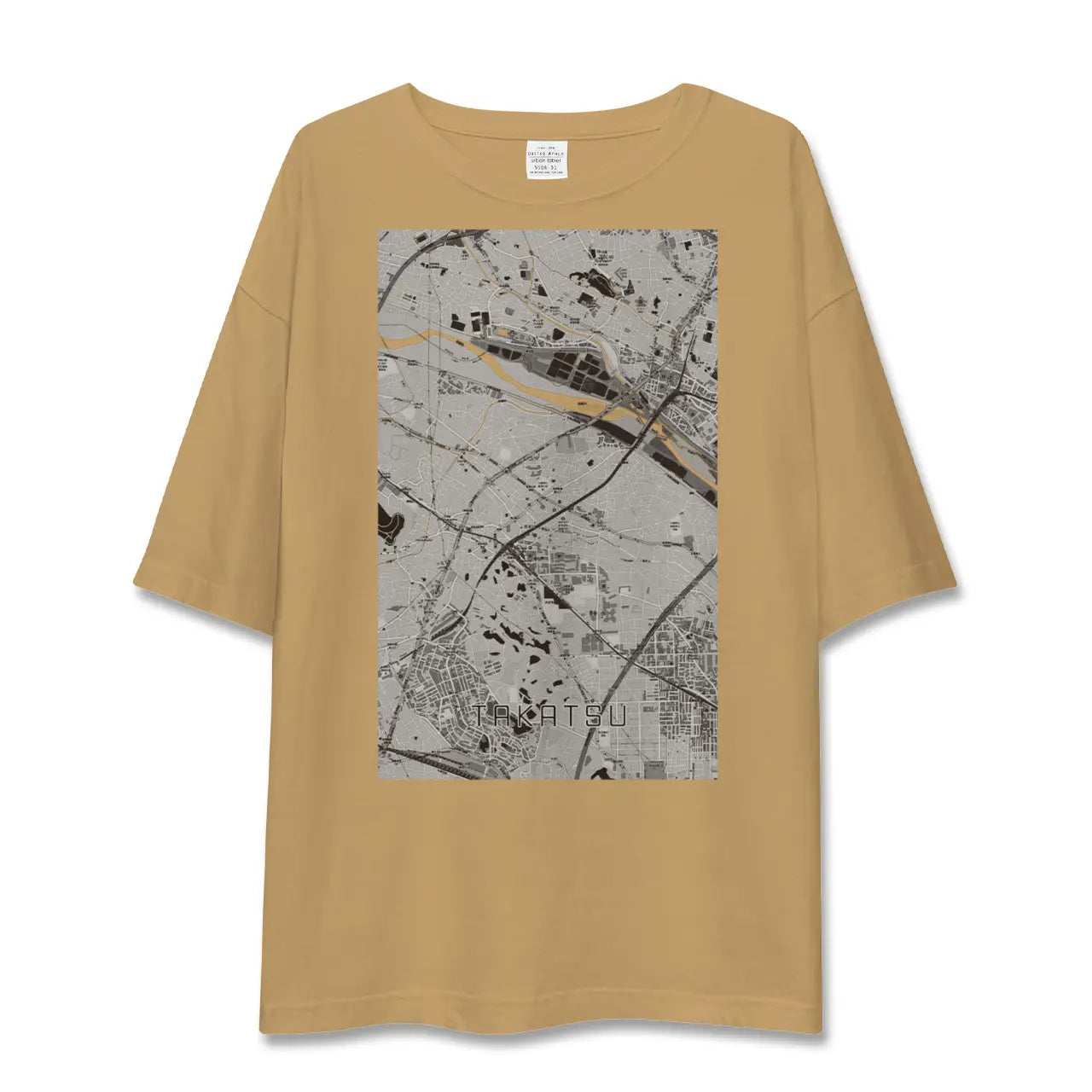 【高津(神奈川県)】地図柄ビッグシルエットTシャツ