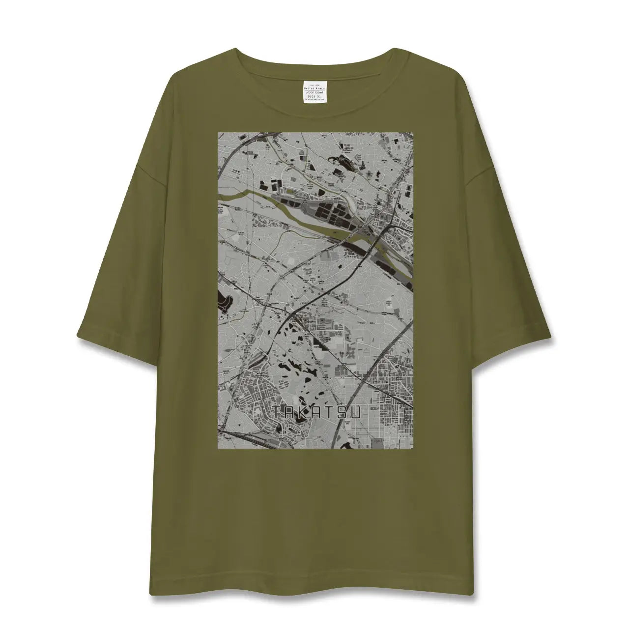 【高津(神奈川県)】地図柄ビッグシルエットTシャツ