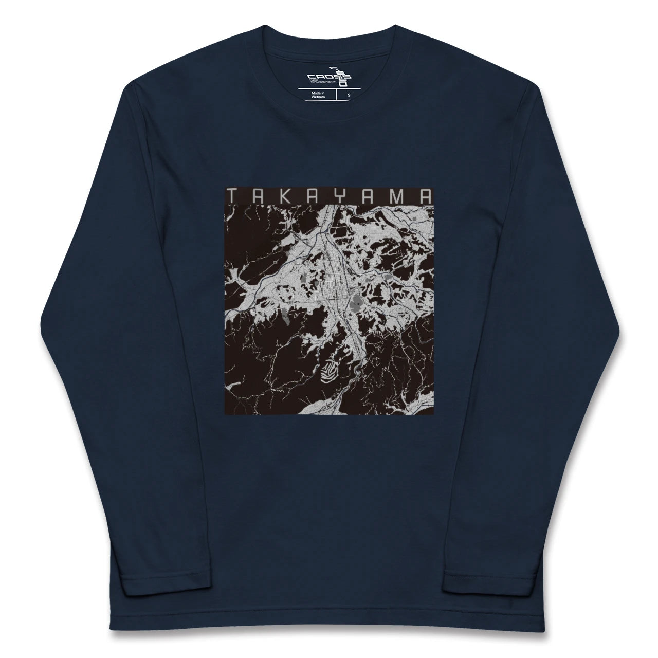 【高山(岐阜県)】地図柄ロングスリーブTシャツ