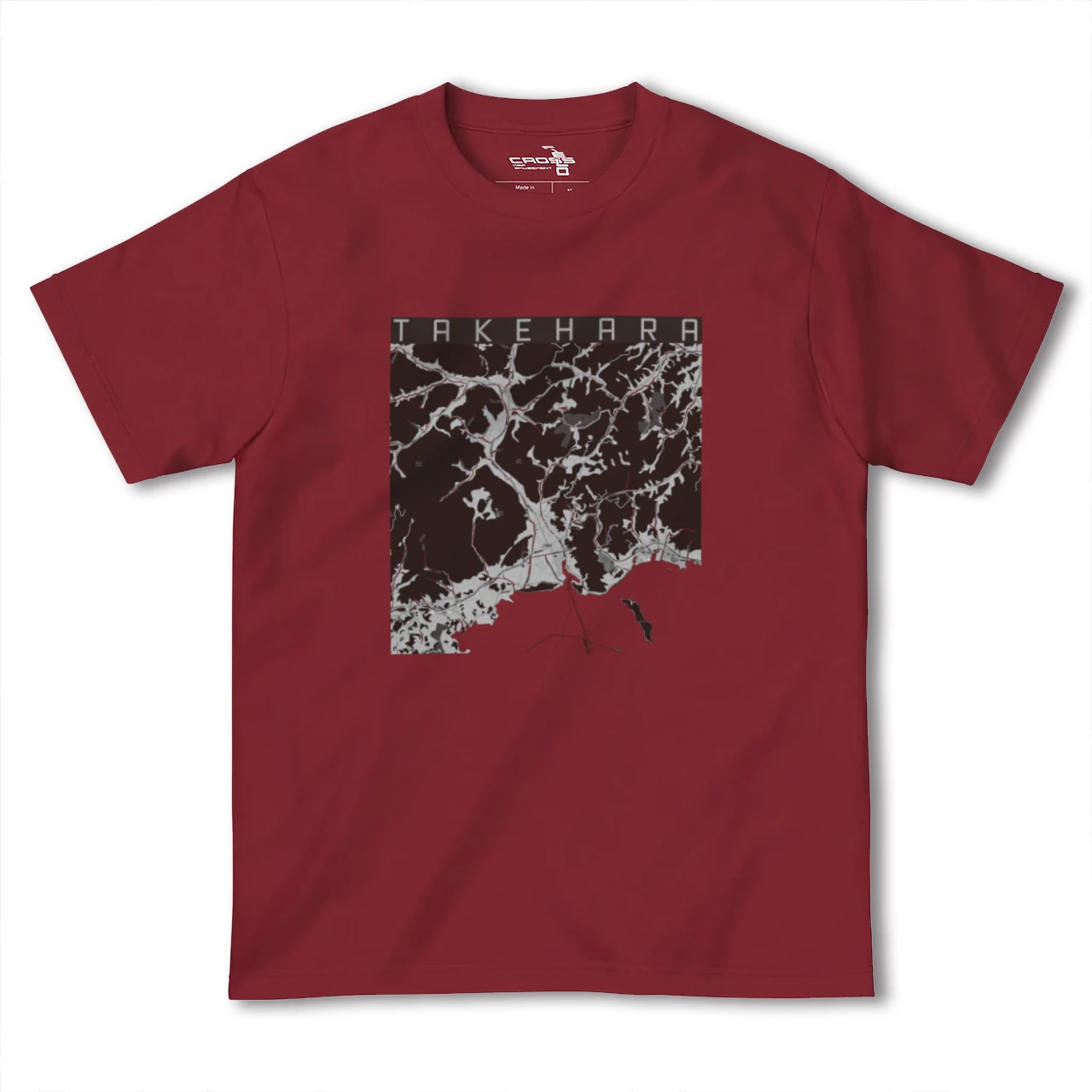【竹原(広島県)】地図柄ヘビーウェイトTシャツ
