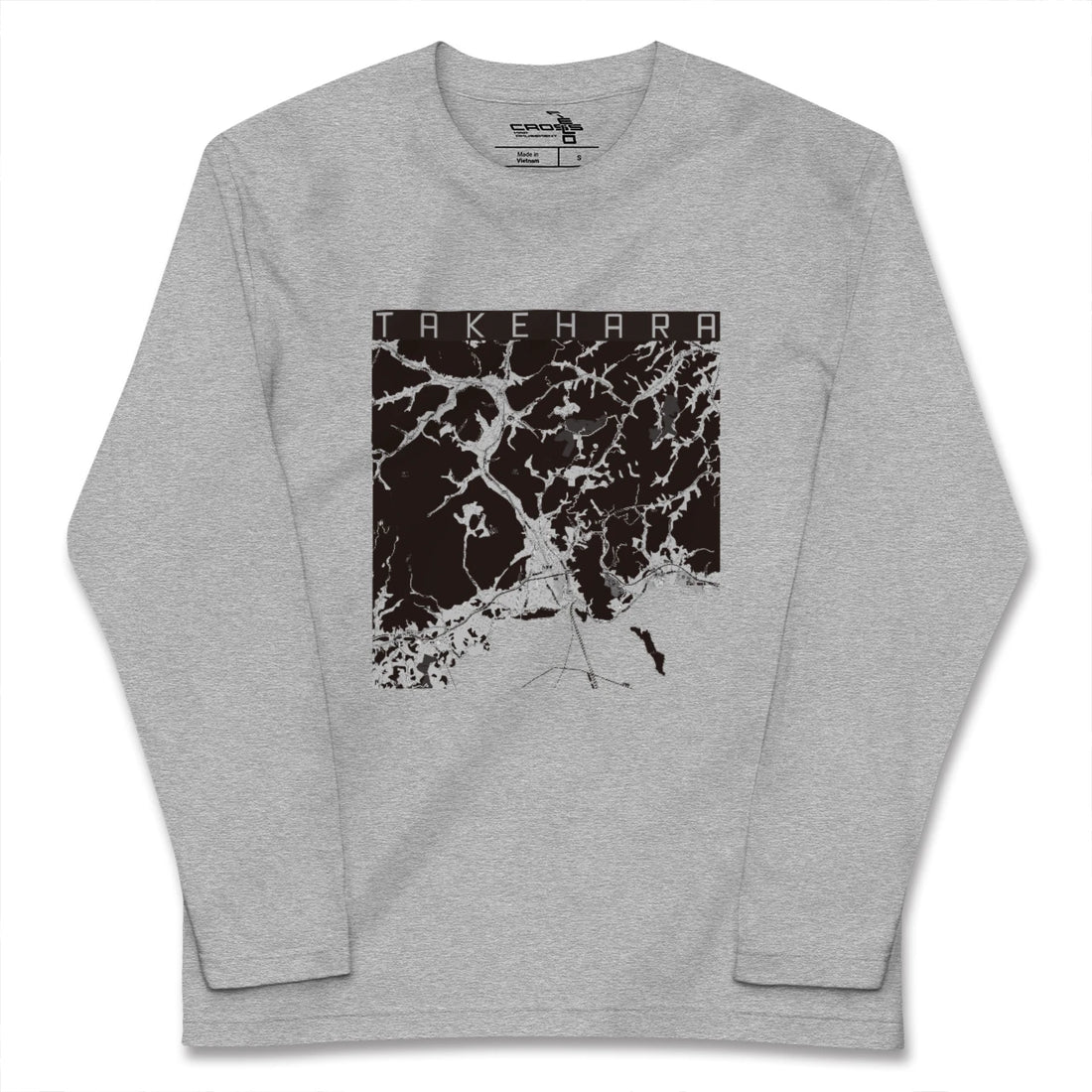 【竹原(広島県)】地図柄ロングスリーブTシャツ