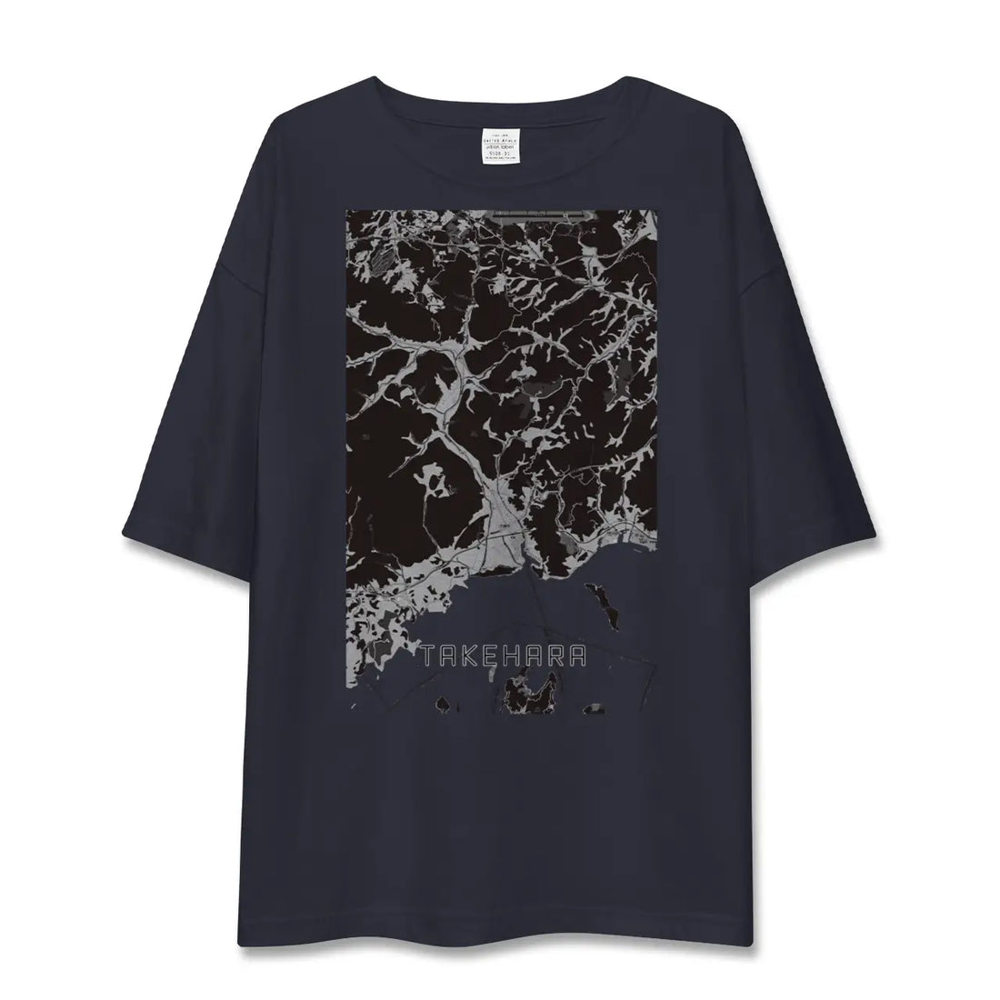 【竹原(広島県)】地図柄ビッグシルエットTシャツ