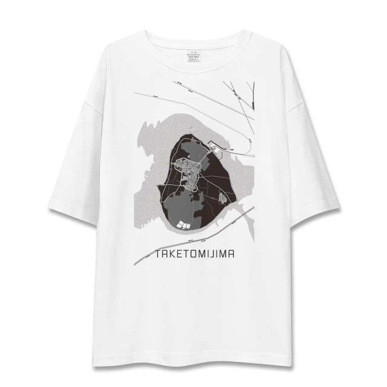 【竹富島(沖縄県)】地図柄ビッグシルエットTシャツ