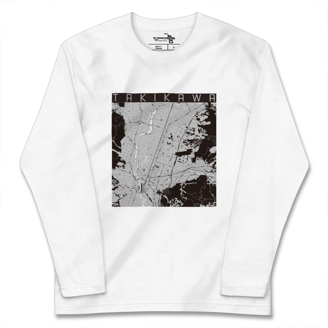 【滝川(北海道)】地図柄ロングスリーブTシャツ