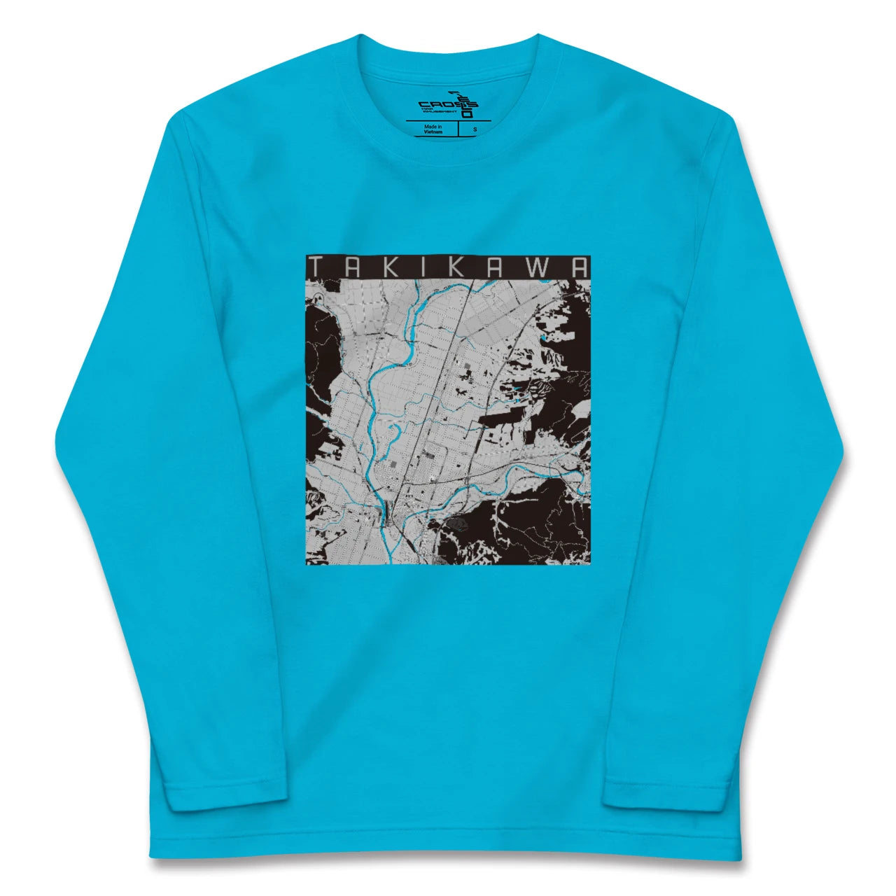 【滝川(北海道)】地図柄ロングスリーブTシャツ