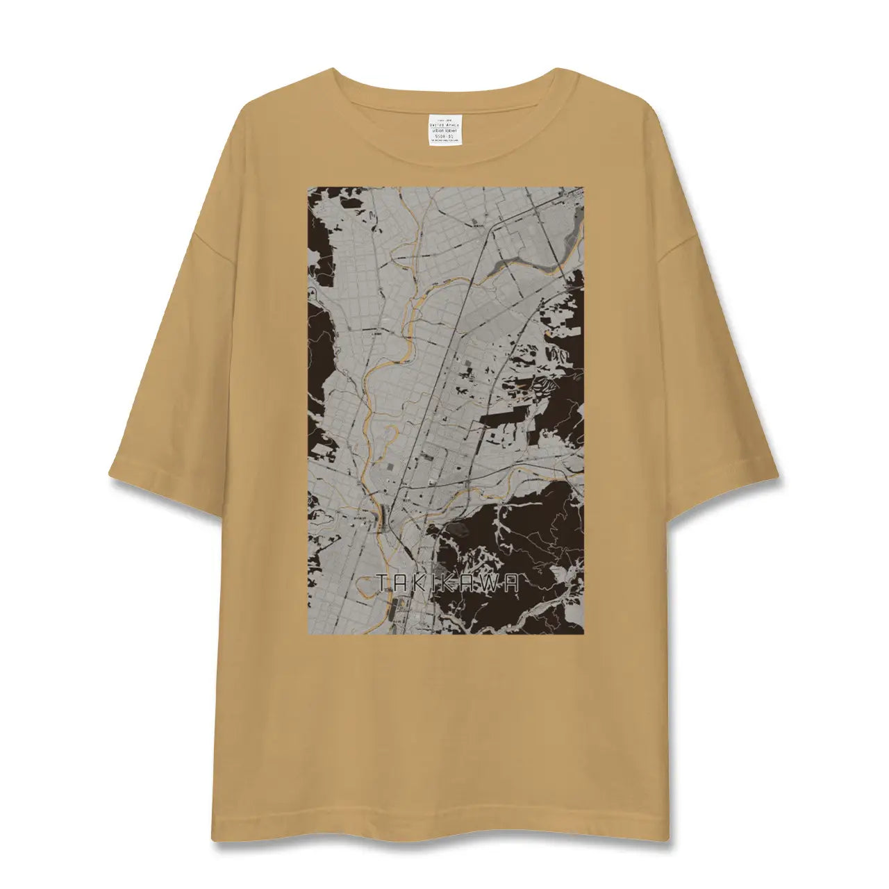 【滝川(北海道)】地図柄ビッグシルエットTシャツ