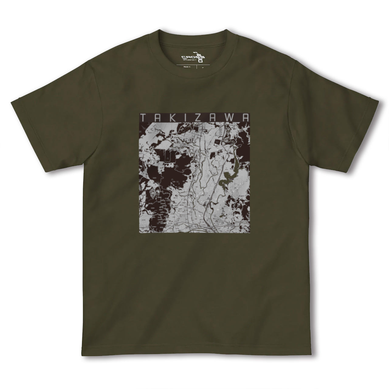 【滝沢(岩手県)】地図柄ヘビーウェイトTシャツ