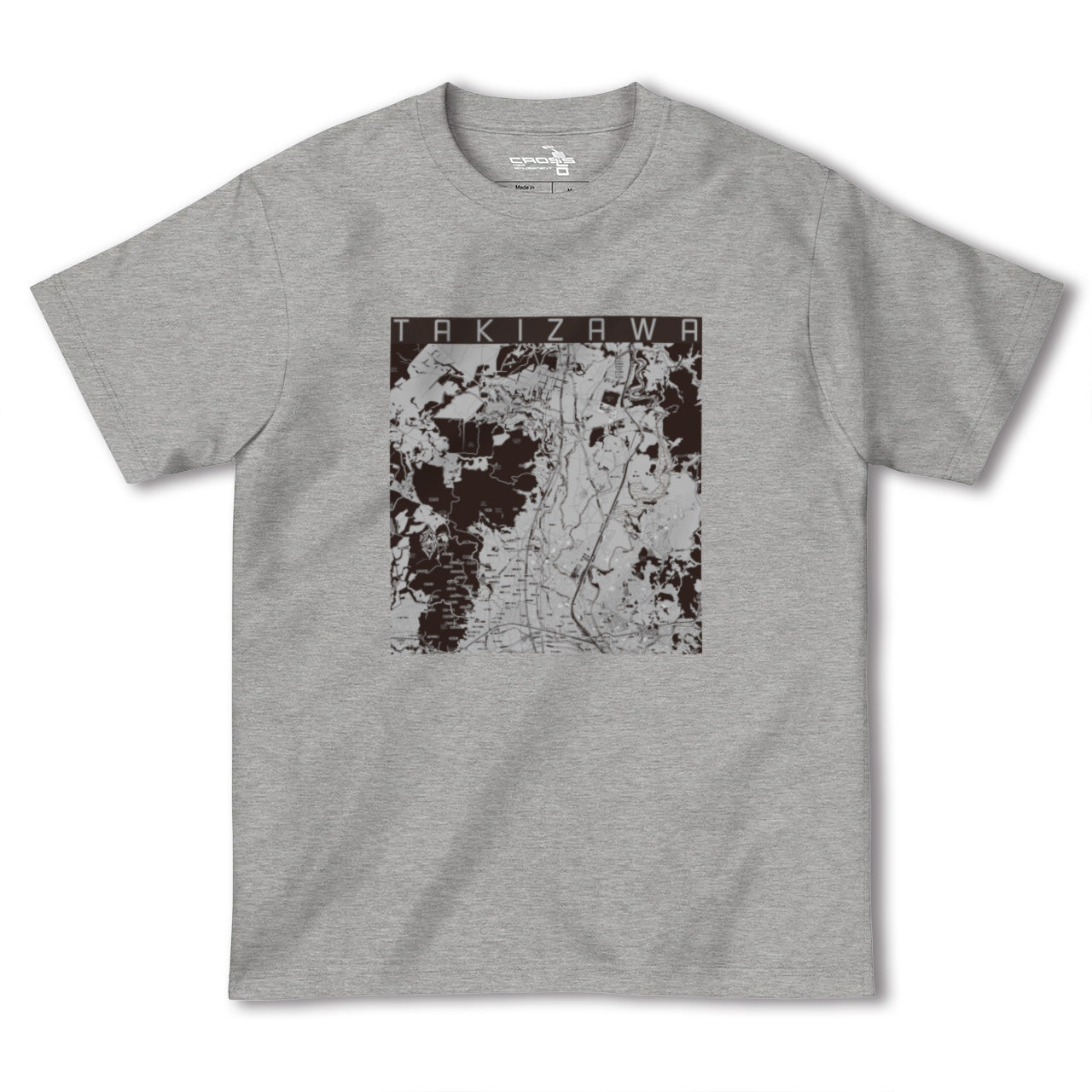 【滝沢(岩手県)】地図柄ヘビーウェイトTシャツ