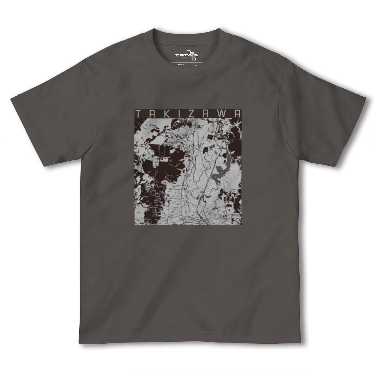 【滝沢(岩手県)】地図柄ヘビーウェイトTシャツ