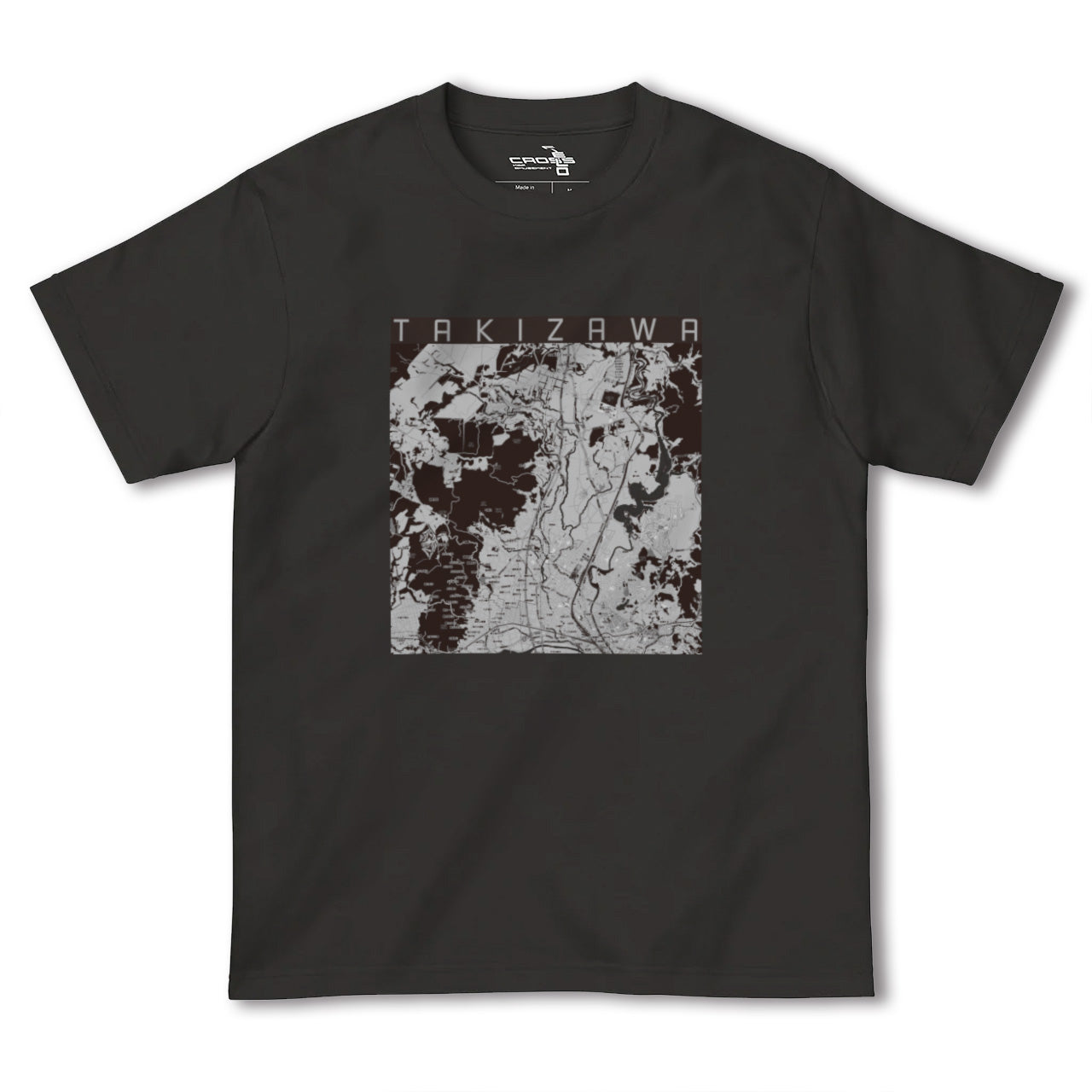 【滝沢(岩手県)】地図柄ヘビーウェイトTシャツ