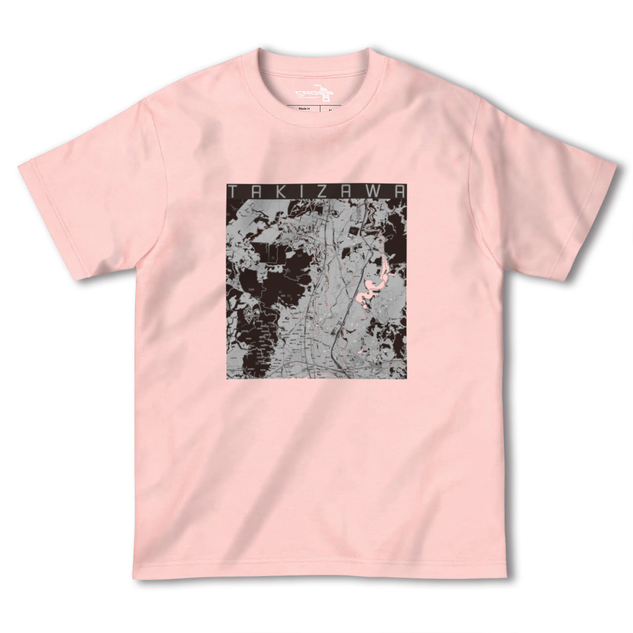 【滝沢(岩手県)】地図柄ヘビーウェイトTシャツ
