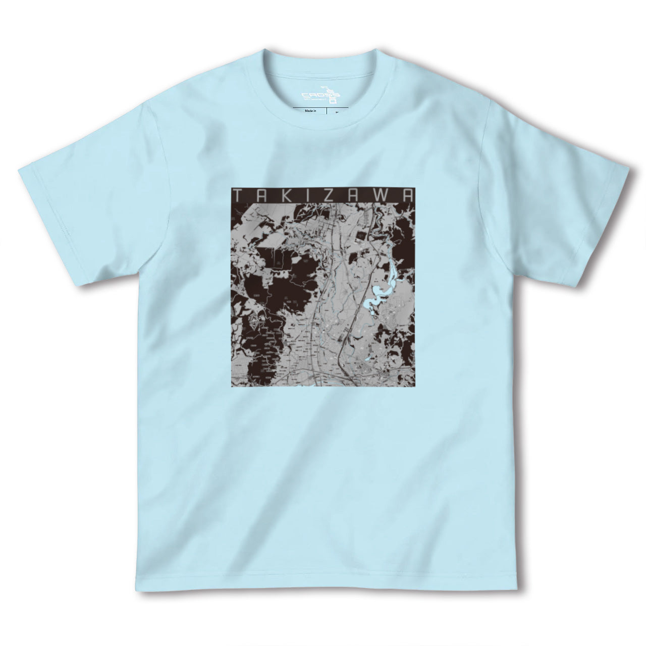 【滝沢(岩手県)】地図柄ヘビーウェイトTシャツ