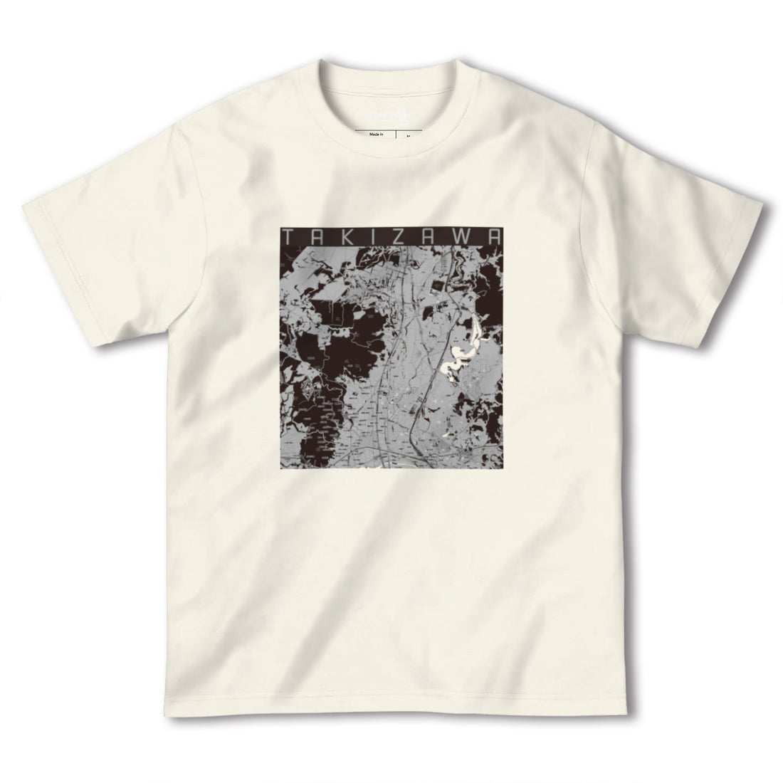 【滝沢(岩手県)】地図柄ヘビーウェイトTシャツ