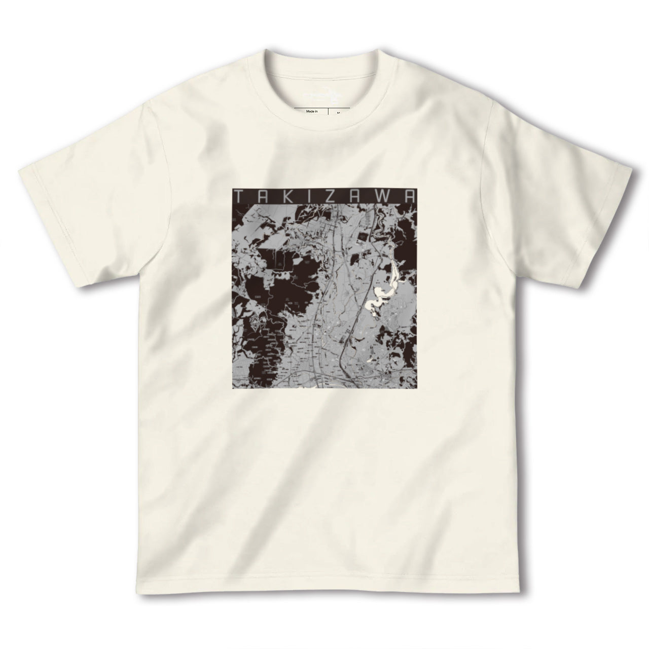 【滝沢(岩手県)】地図柄ヘビーウェイトTシャツ