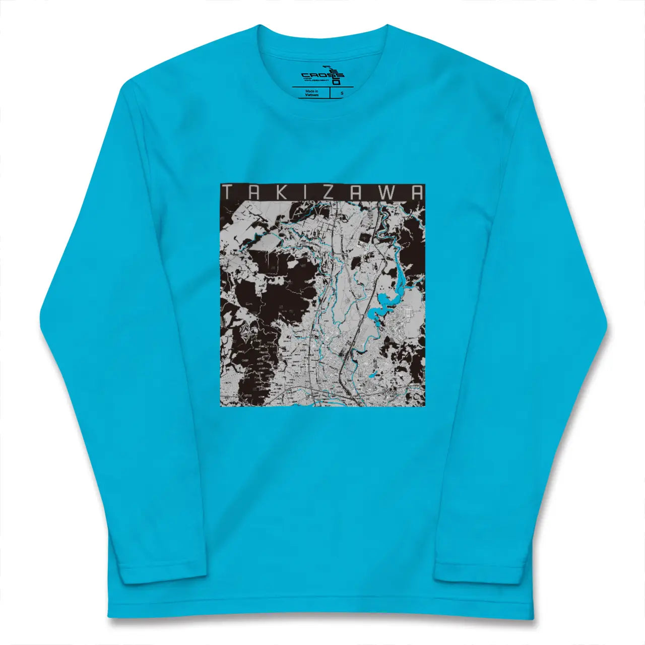 【滝沢(岩手県)】地図柄ロングスリーブTシャツ