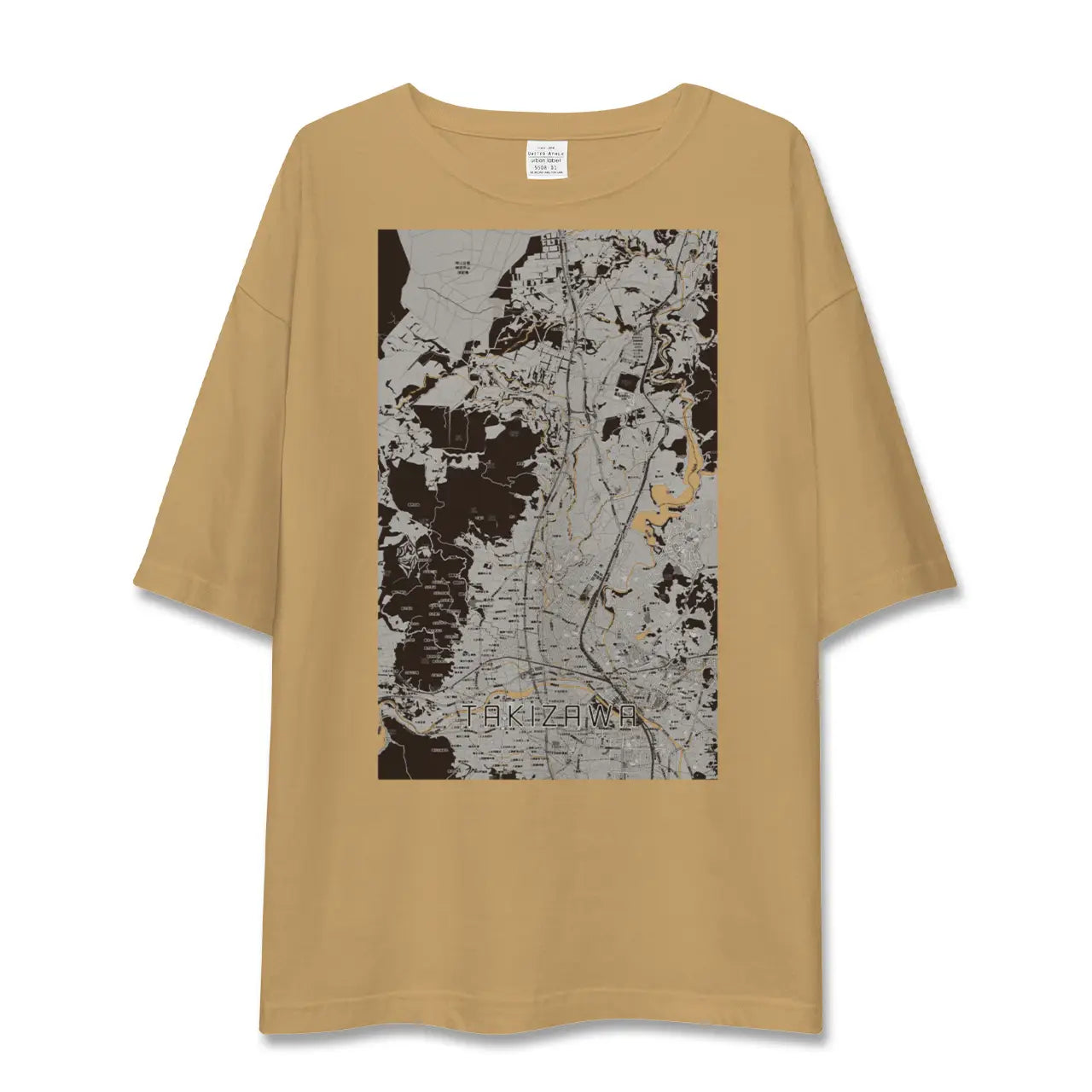 【滝沢(岩手県)】地図柄ビッグシルエットTシャツ