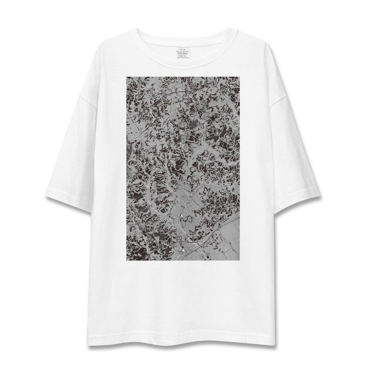【多古(千葉県)】地図柄ビッグシルエットTシャツ