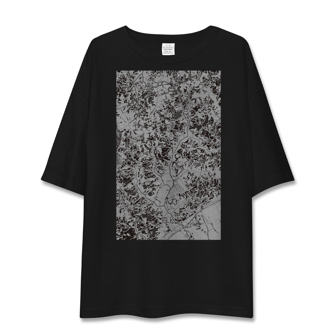 【多古(千葉県)】地図柄ビッグシルエットTシャツ