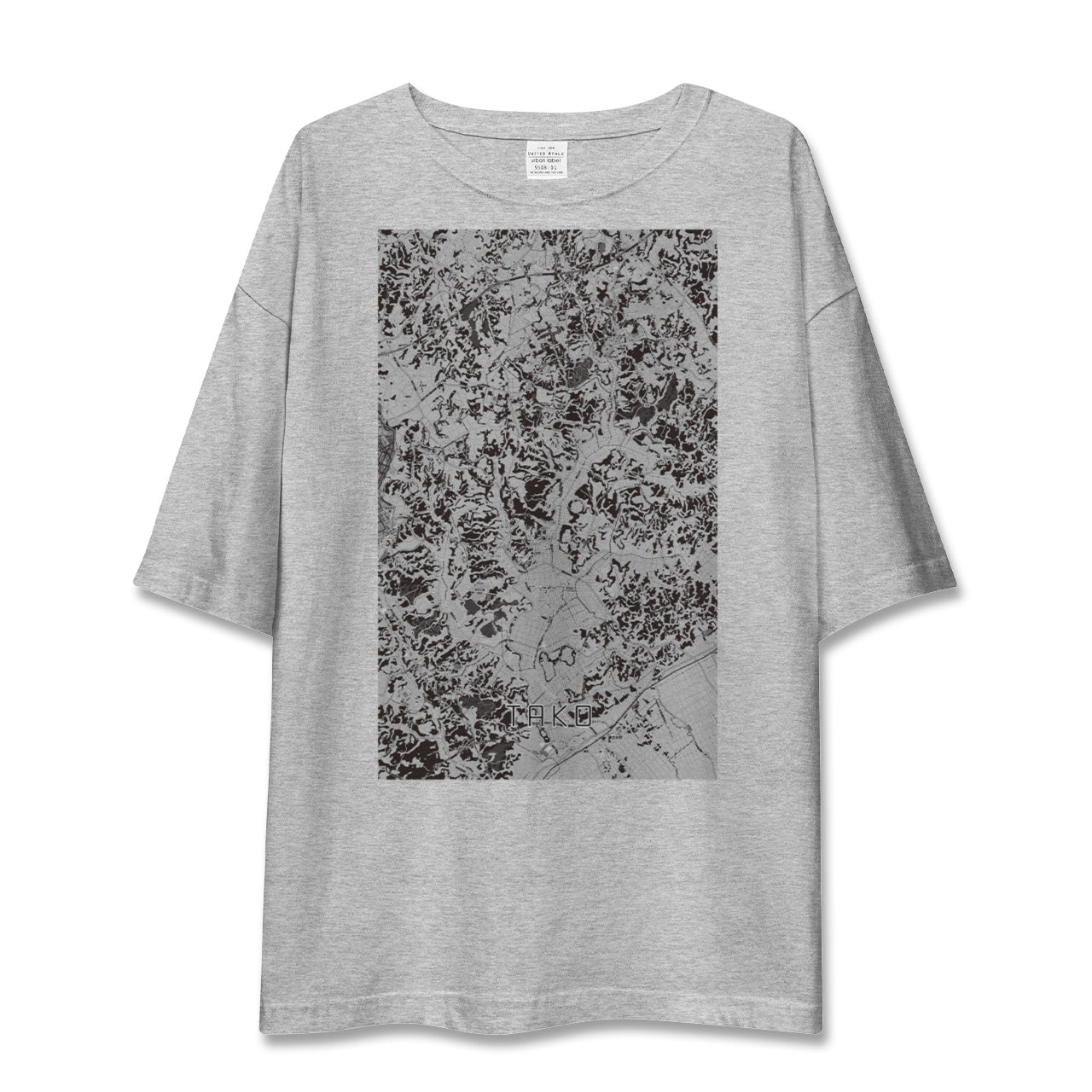 【多古(千葉県)】地図柄ビッグシルエットTシャツ