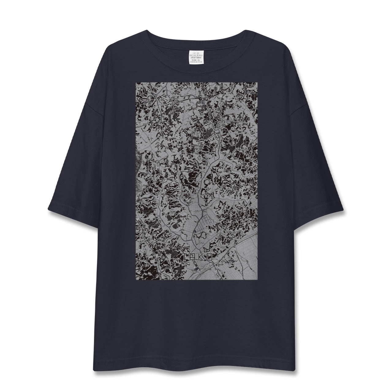 【多古(千葉県)】地図柄ビッグシルエットTシャツ
