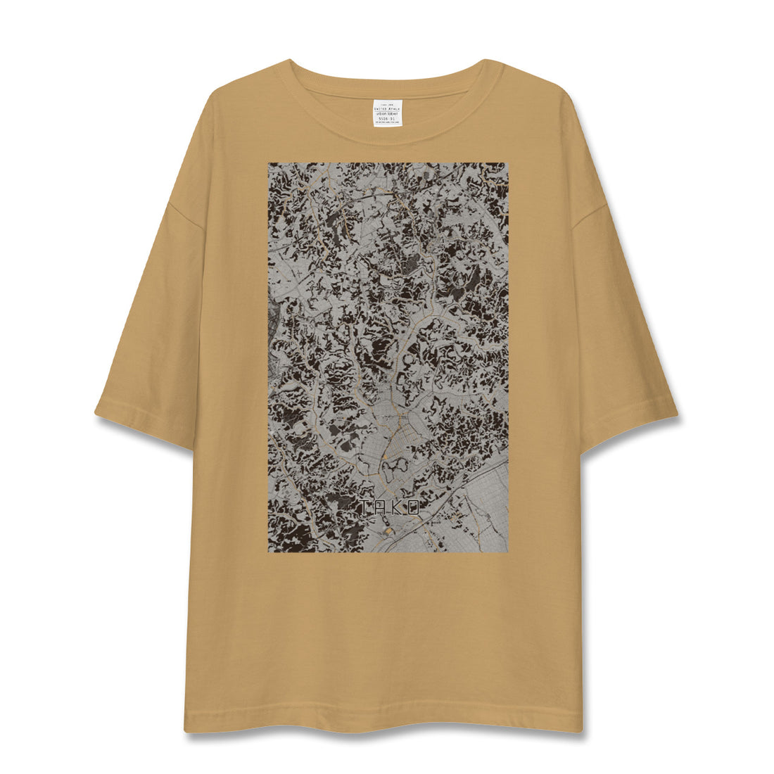 【多古(千葉県)】地図柄ビッグシルエットTシャツ