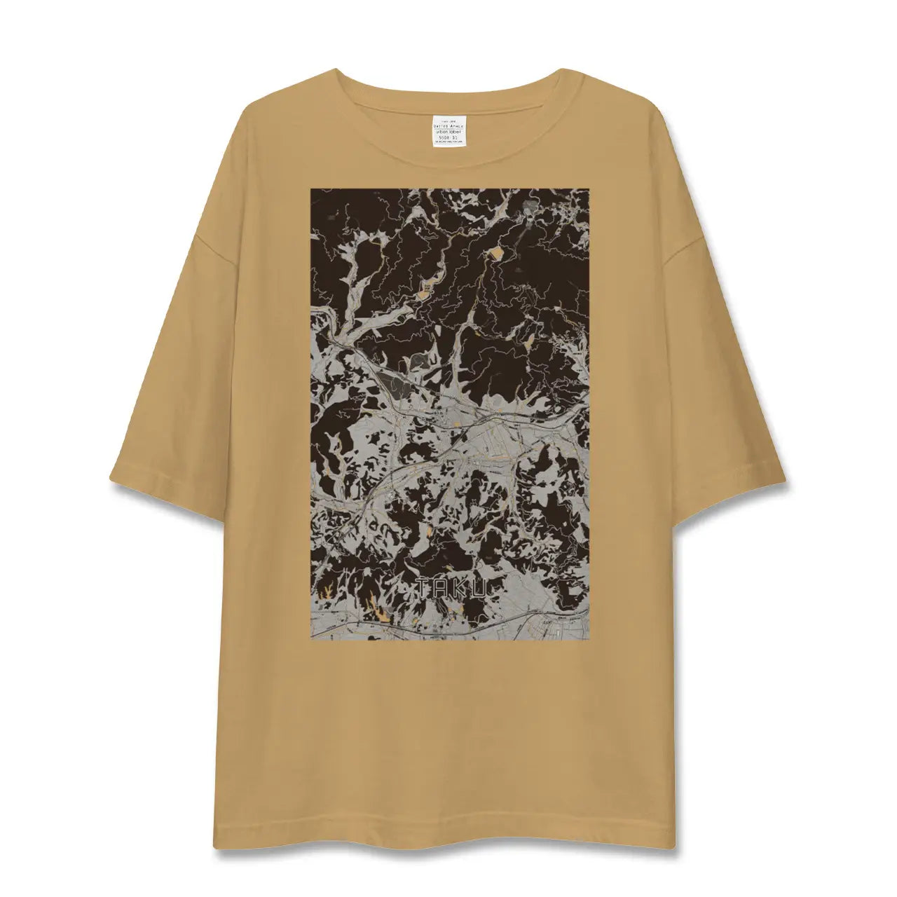 【多久(佐賀県)】地図柄ビッグシルエットTシャツ
