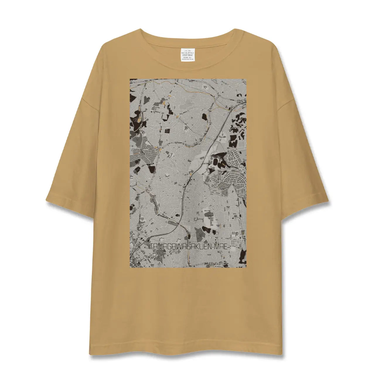 【玉川学園前(東京都)】地図柄ビッグシルエットTシャツ