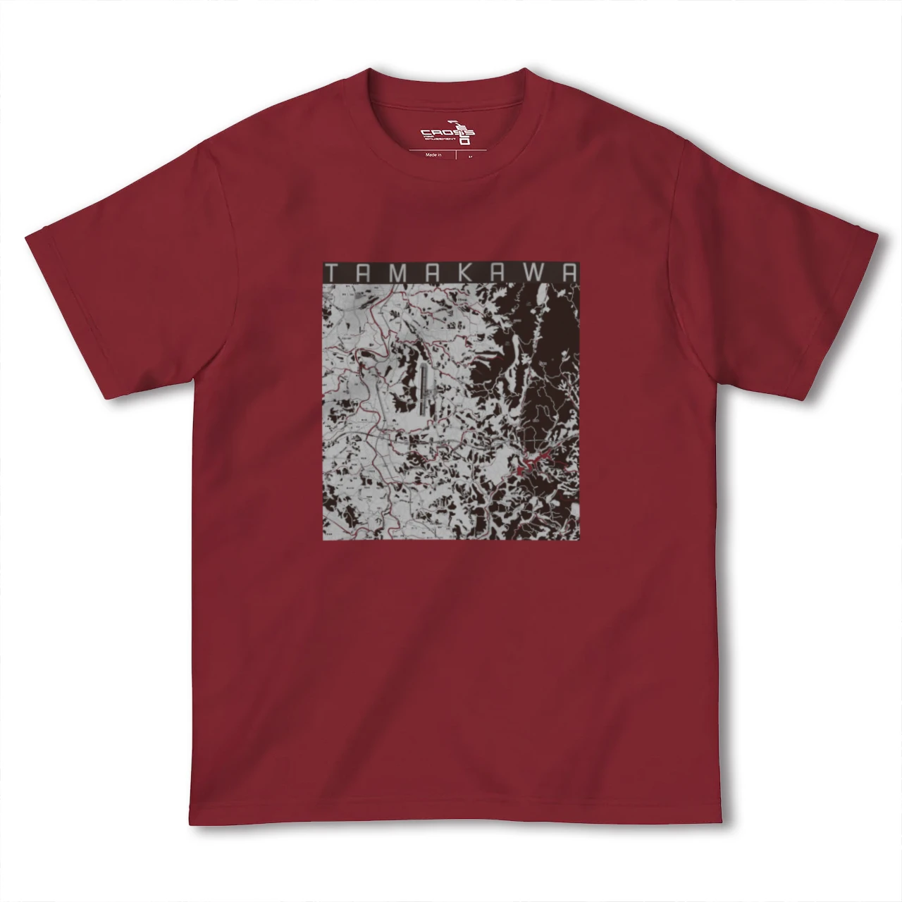 【玉川(福島県)】地図柄ヘビーウェイトTシャツ