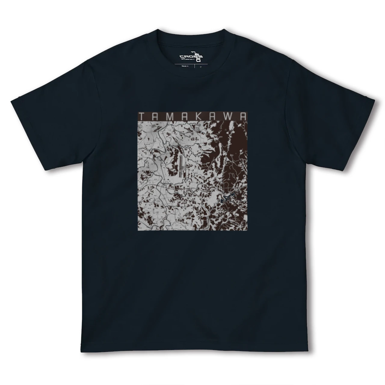【玉川(福島県)】地図柄ヘビーウェイトTシャツ