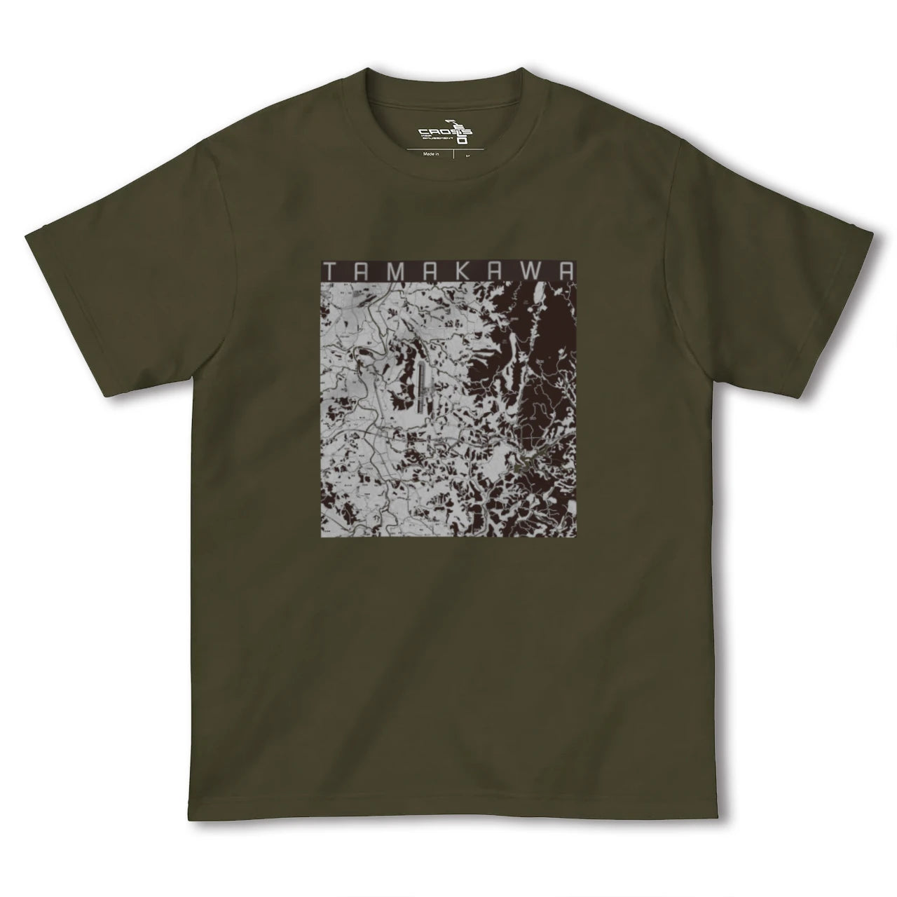 【玉川(福島県)】地図柄ヘビーウェイトTシャツ