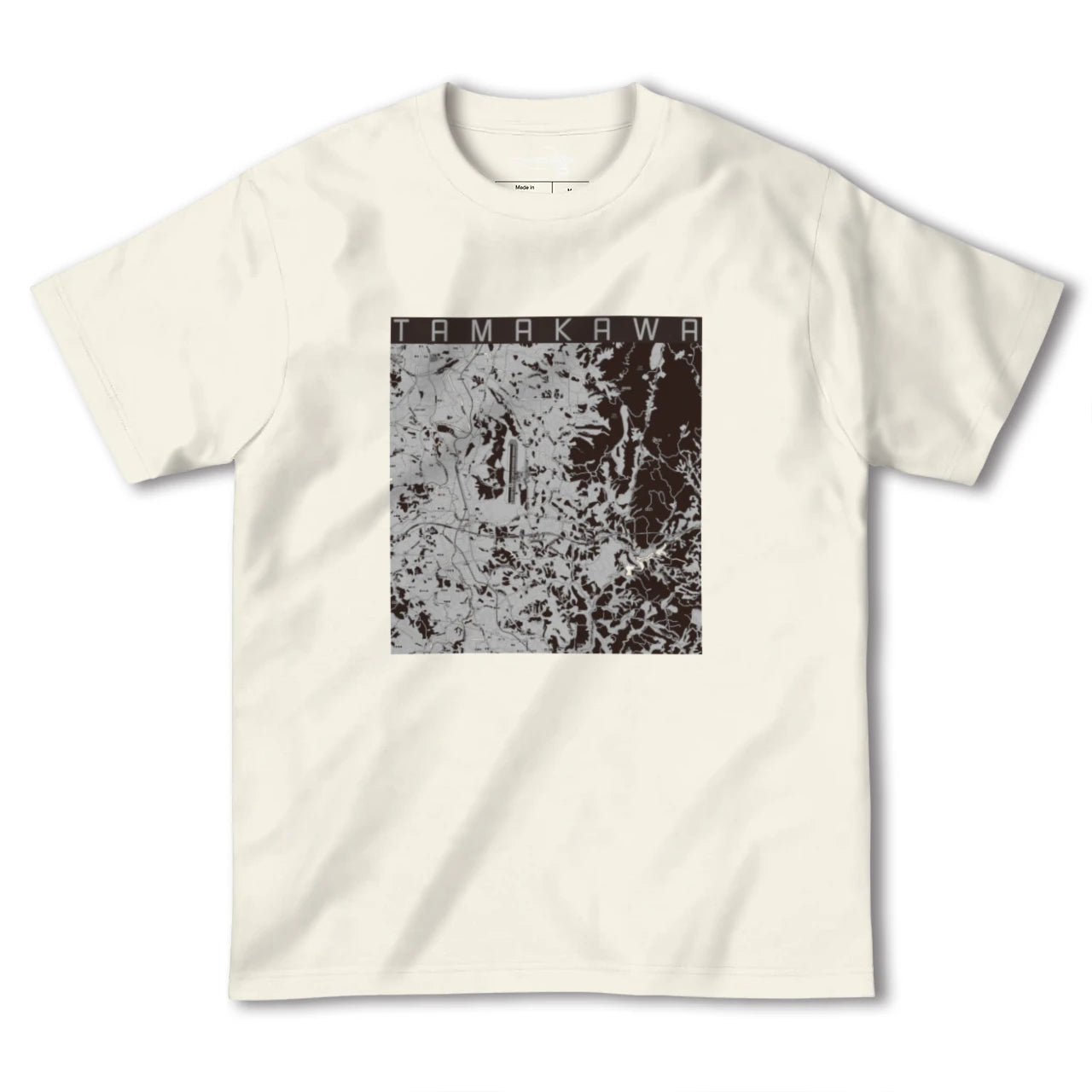 【玉川(福島県)】地図柄ヘビーウェイトTシャツ