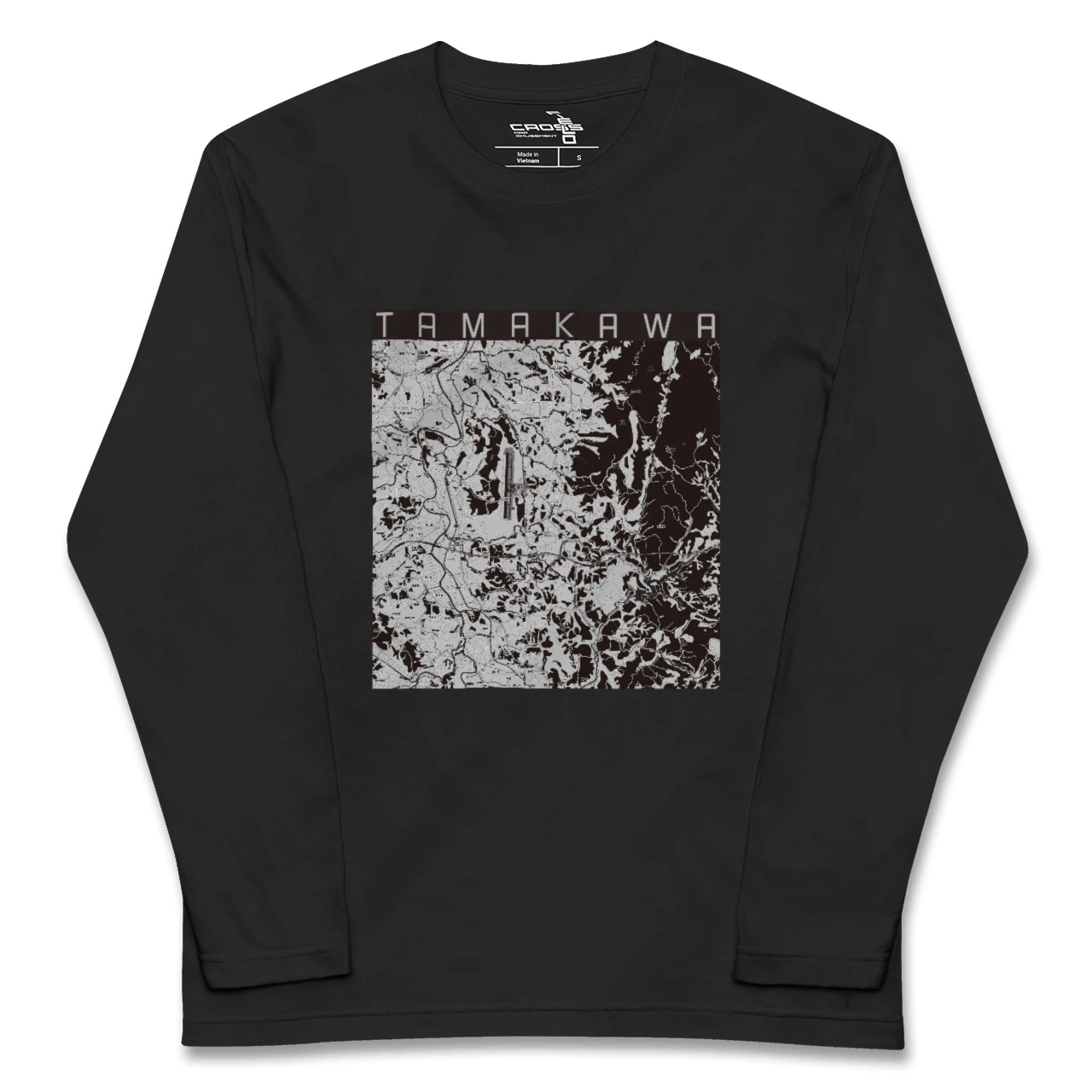 【玉川(福島県)】地図柄ロングスリーブTシャツ