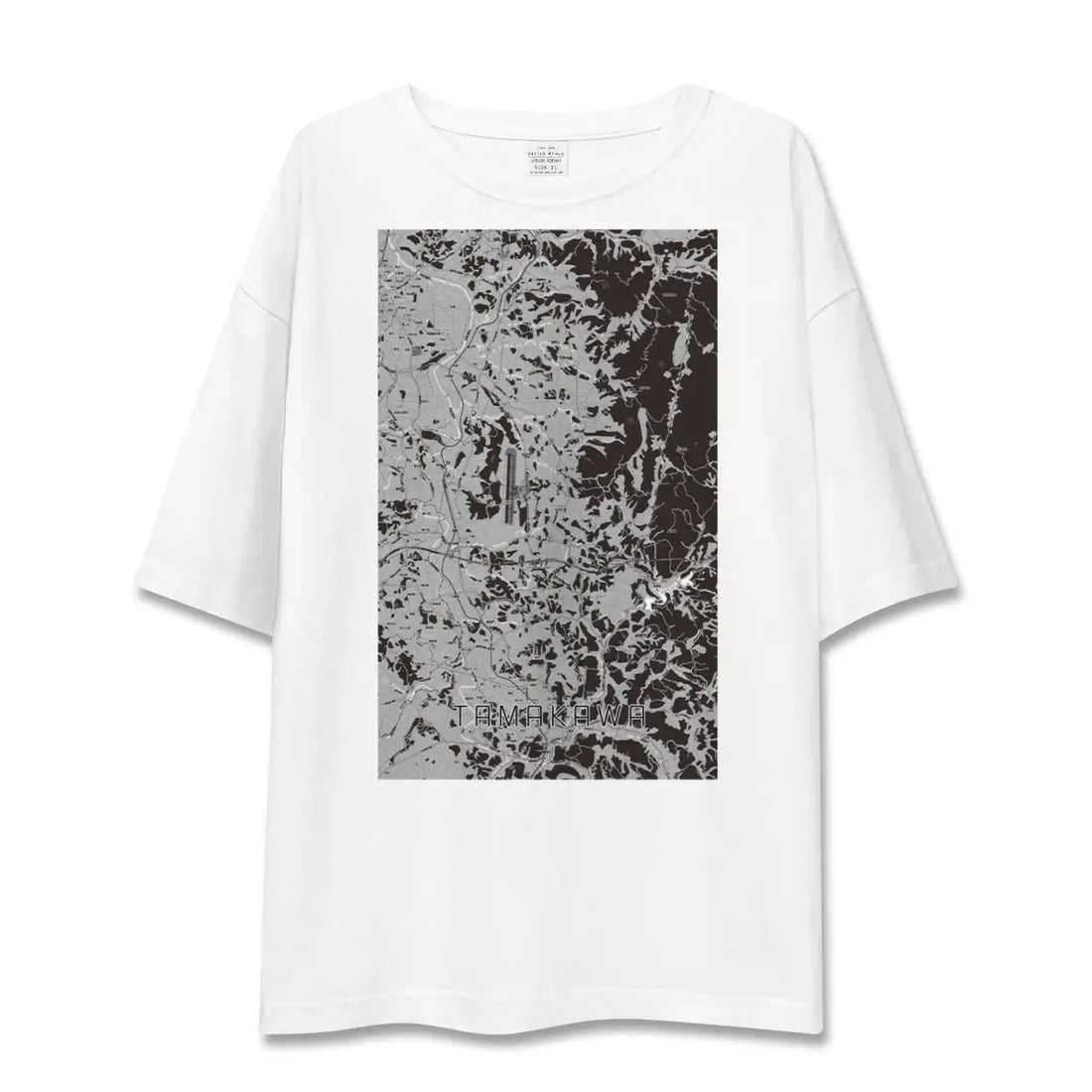 【玉川(福島県)】地図柄ビッグシルエットTシャツ