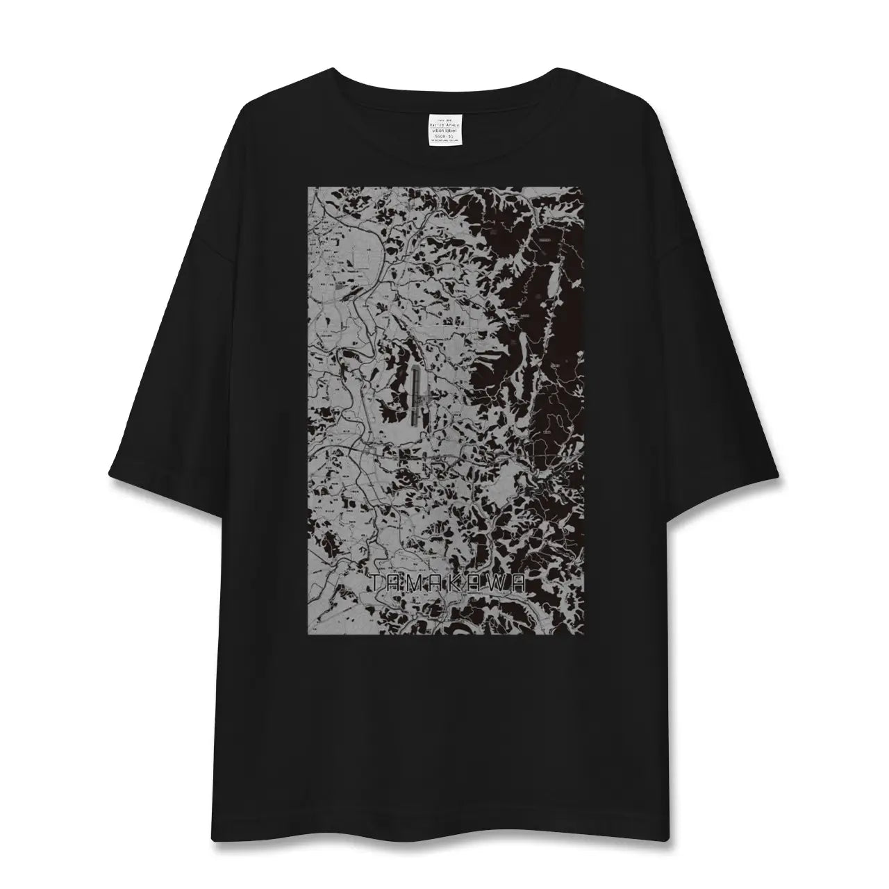 【玉川(福島県)】地図柄ビッグシルエットTシャツ