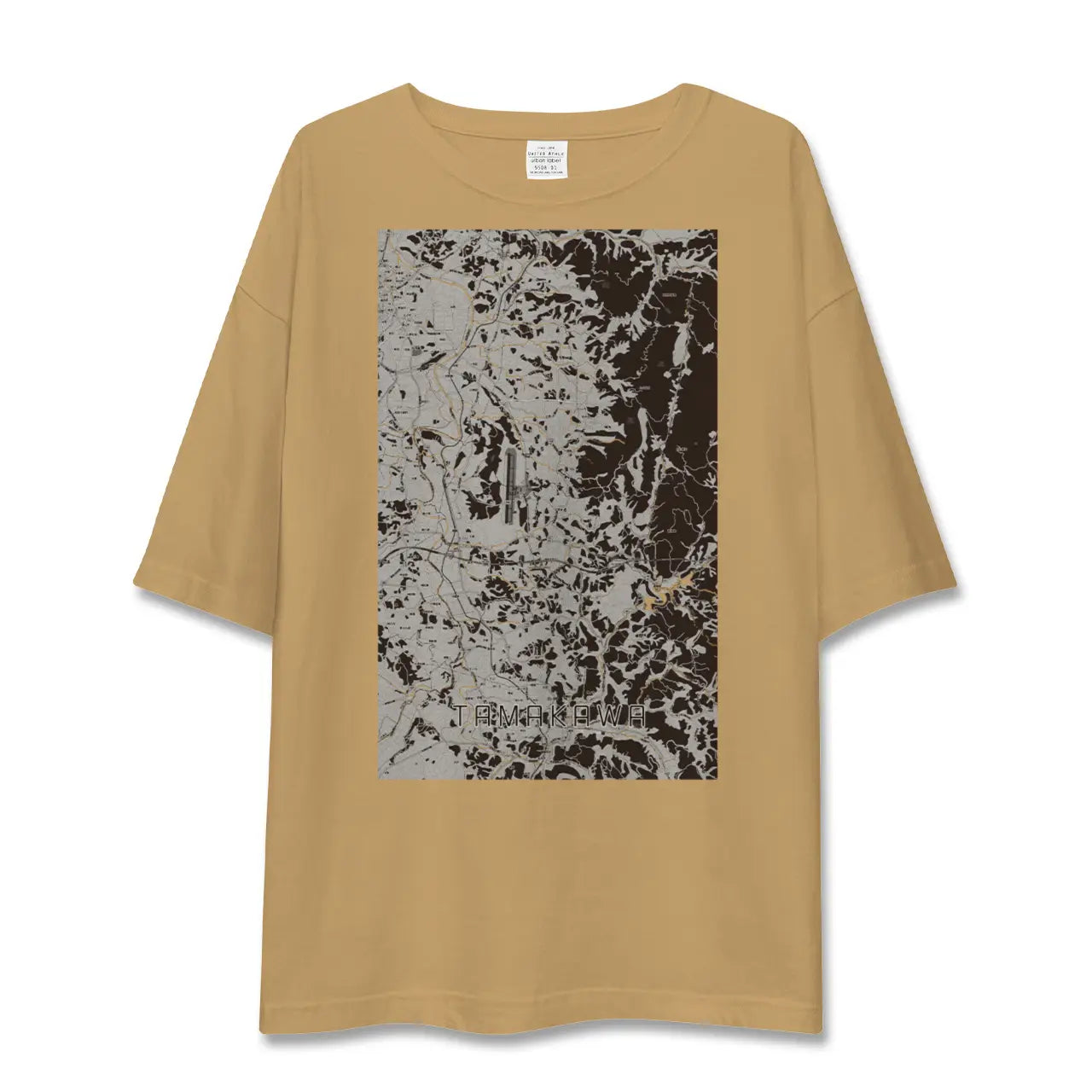 【玉川(福島県)】地図柄ビッグシルエットTシャツ