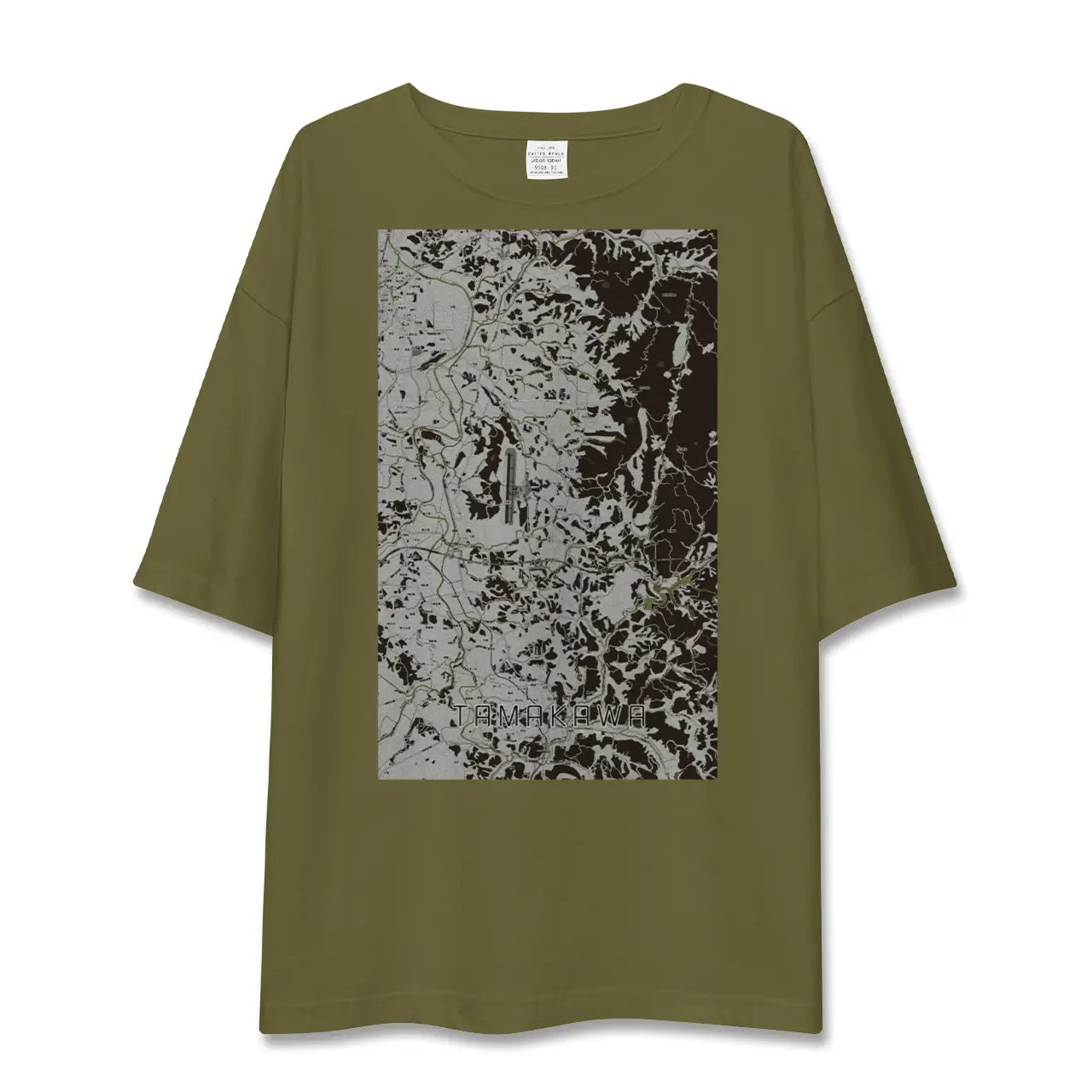 【玉川(福島県)】地図柄ビッグシルエットTシャツ